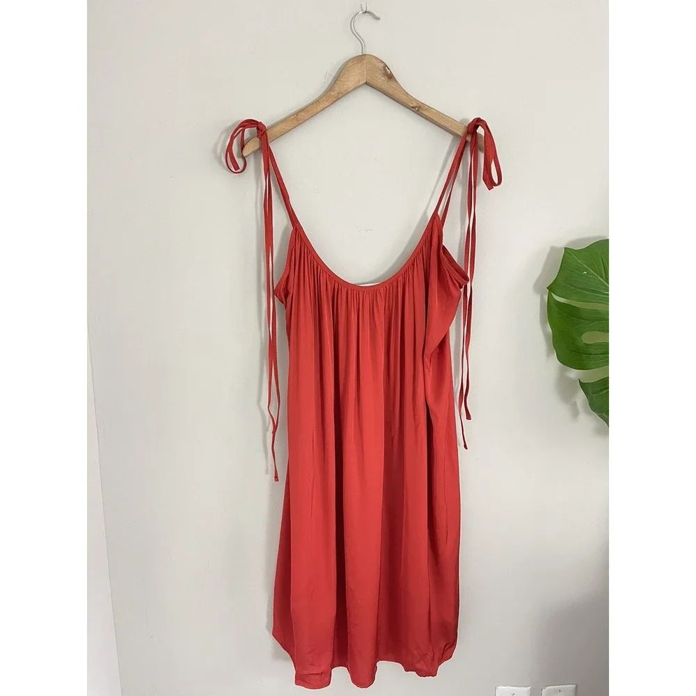 Ioanna Kourbela Women's‎ Dress No waist Size Medium  Dark Orange Viscose